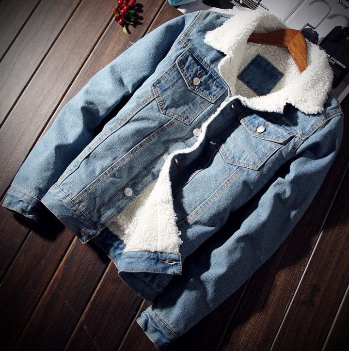 Bomber Denim con Pelo Sintético