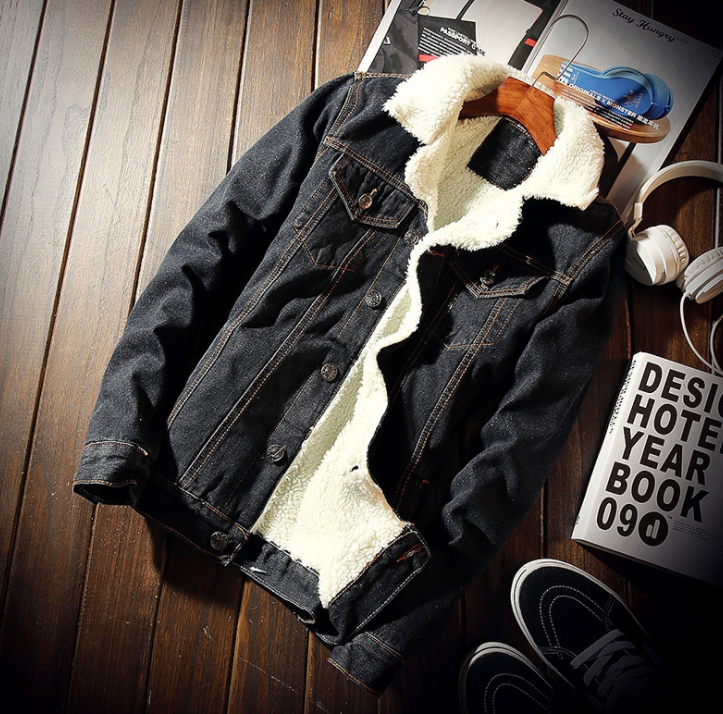 Bomber Denim con Pelo Sintético