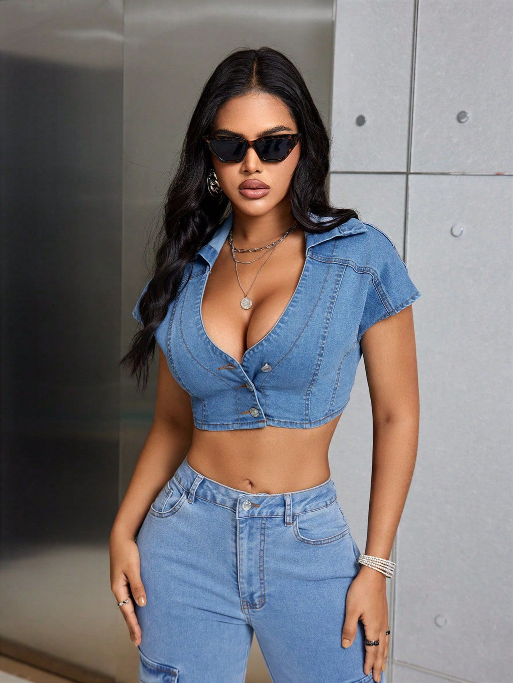Top Denim Casual