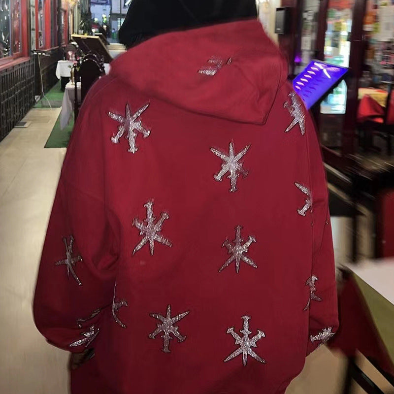 Hoodie Gótico con Strass