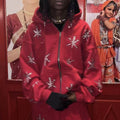 Hoodie Gótico con Strass