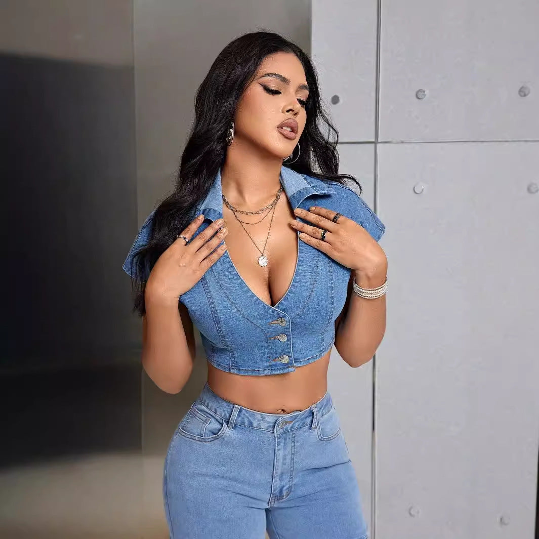 Top Denim Casual
