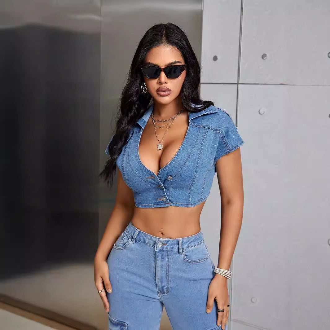 Top Denim Casual