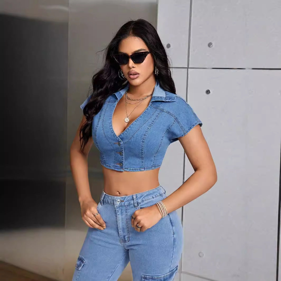 Top Denim Casual