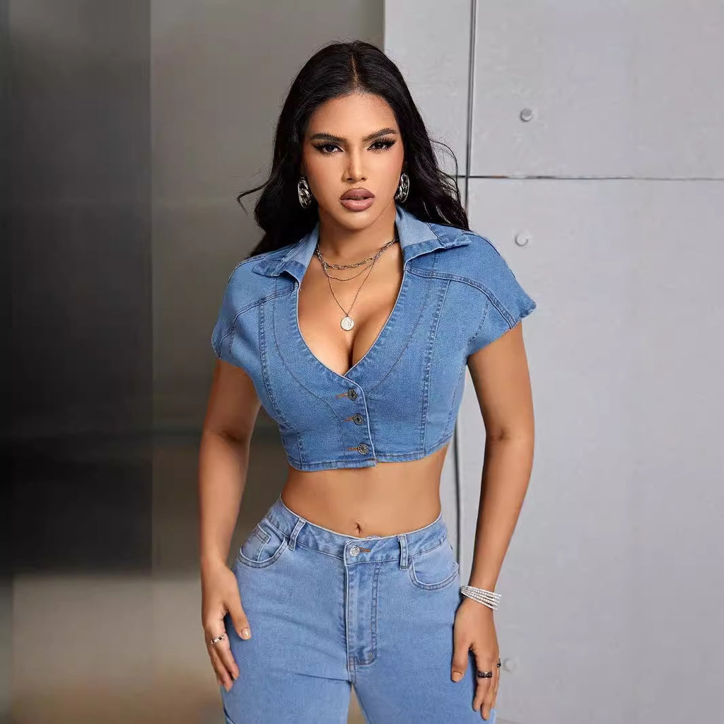 Top Denim Casual